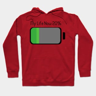 20% My life time line - Black text T-shirt for Birthday Gift Hoodie